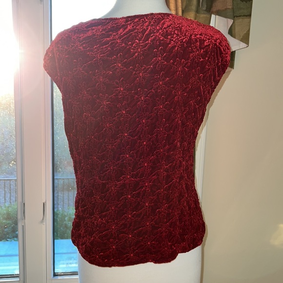 ConradC Collection Red Large Pull Over Textured Deep Wine Red - Picture 3 of 12